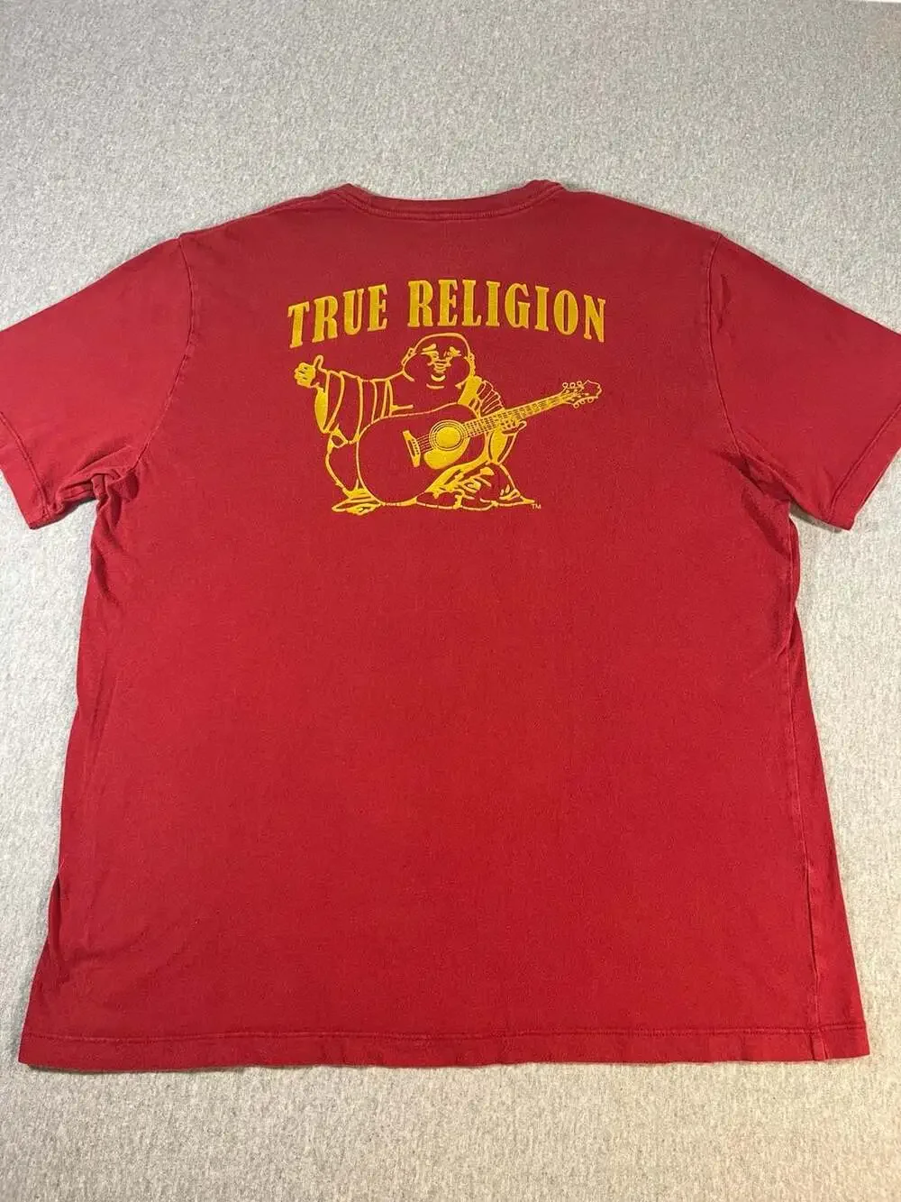 True Religion Buddha Logo Graphic T-Shirt Red 2XL